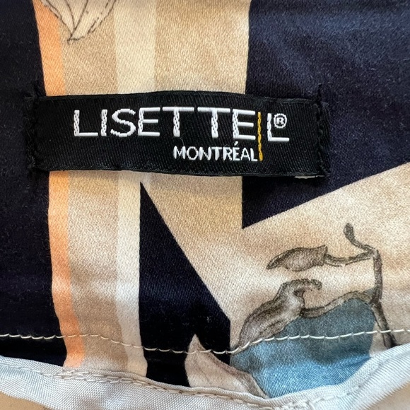 Lisette L Montreal Slim Ankle Pant Passion Floral Print Beige Size 8 - Picture 9 of 12